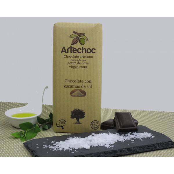 Chocolate con Escamas de Sal Artesano
